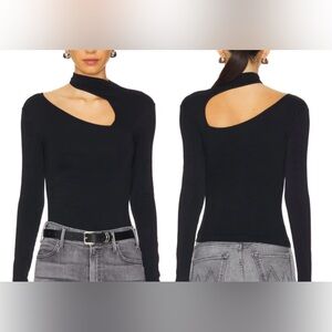 Free People x Intimately FP Cut it Out Seamlessly Long Sleeve Top 
XS/S Black